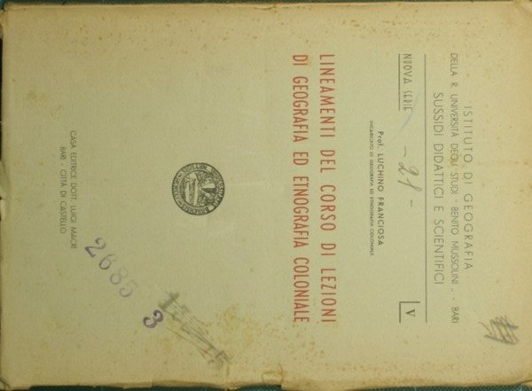 Lineamenti del corso di lezioni di geografia ed etnografia coloniale | Immagine principale