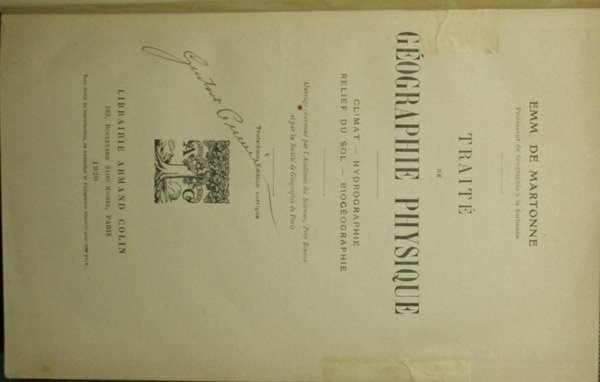Traité de geographie physique | Immagine principale