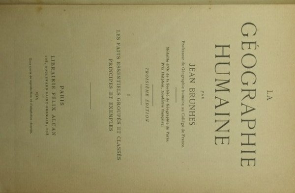La geographie humaine | Immagine principale
