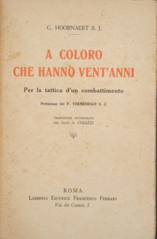 A coloro che hanno vent'anni