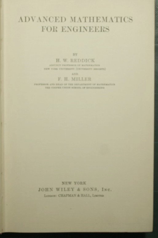 Advanced mathematics for engineers