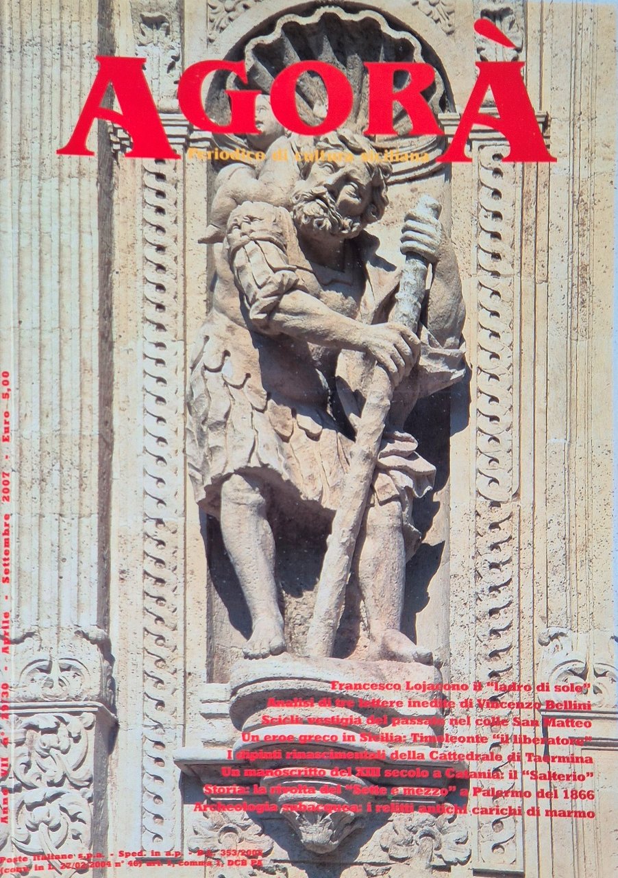 Agorà - Anno VII, n. 29/30, Aprile-Settembre 2007