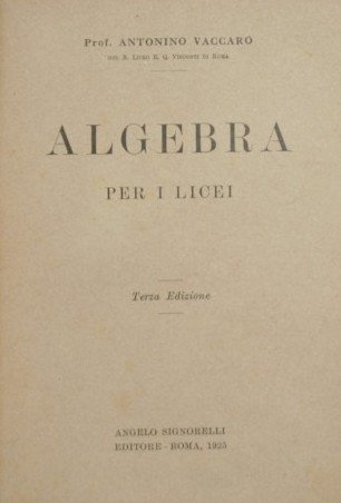 Algebra per i licei