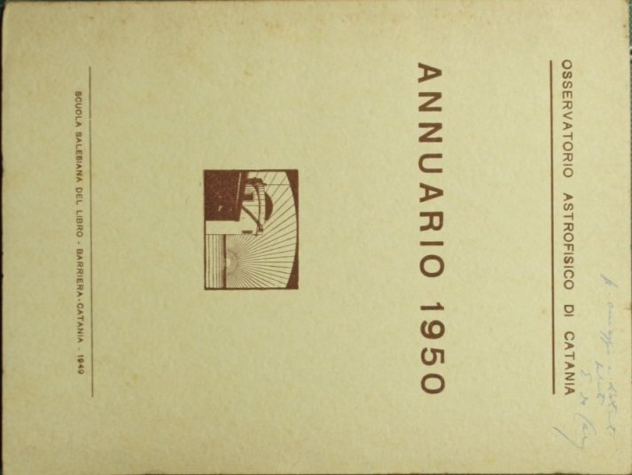 Annuario 1950 Osservatorio Astrofisico di Catania