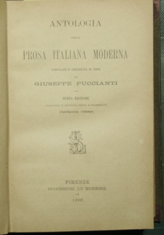 Antologia della prosa italiana moderna