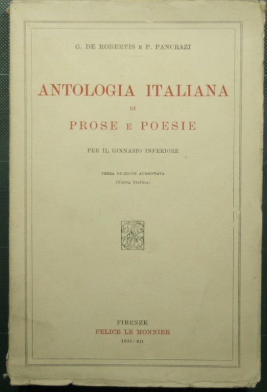 Antologia italiana di prose e poesie