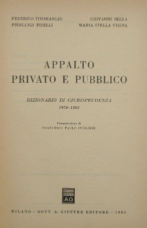 Appalto privato e pubblico