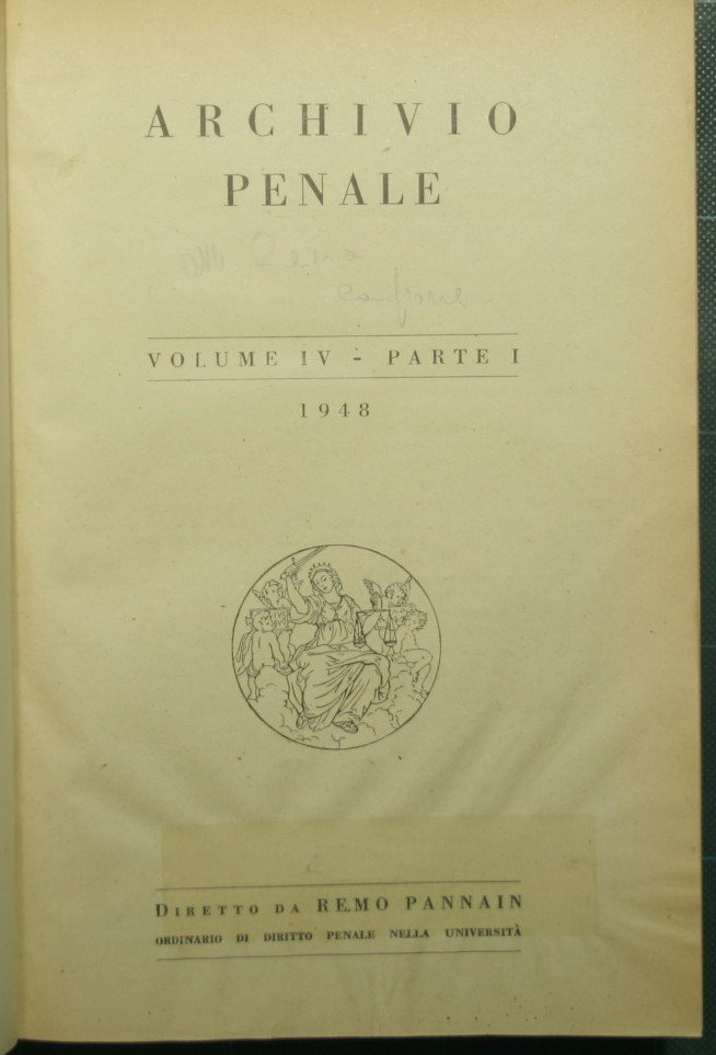 Archivio penale - Vol. IV - 1948