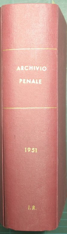 Archivio penale - Vol. VII - 1951 | Immagine Gallery 2
