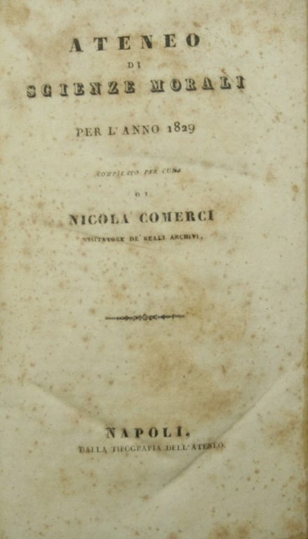 Ateneo di scienze morali per l'anno 1829