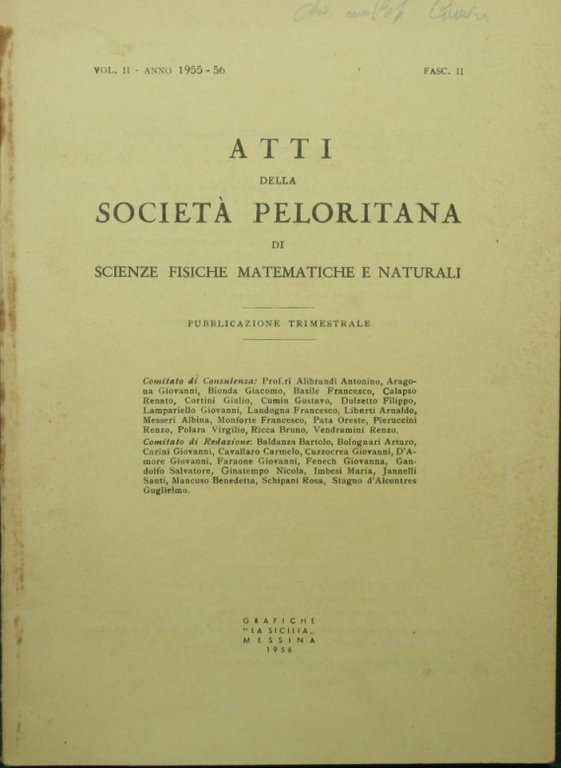 Atti della Società Peloritana di Scienze fisiche matematiche e naturali. …
