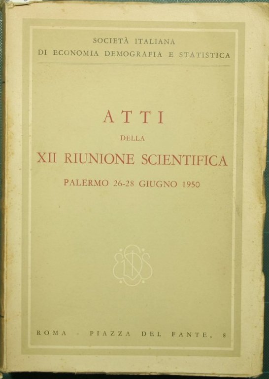 Atti della XII riunione scientifica