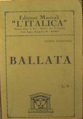 Ballata ( allegretto spigliato )