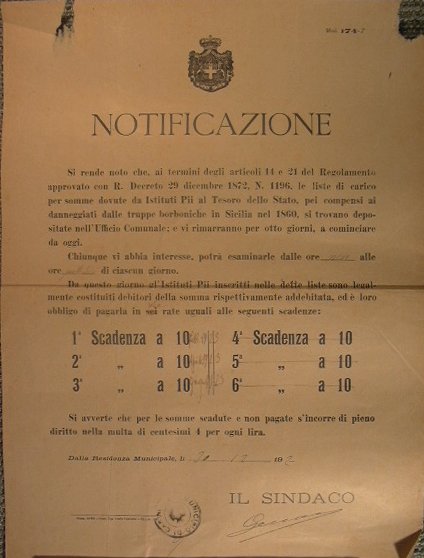 Bando Comune di Carini - Notificazione: si rende noto che, …