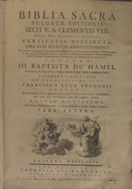 Biblia sacra vulgatæ editionis Sixti V. & Clementis VIII. Pontif. …