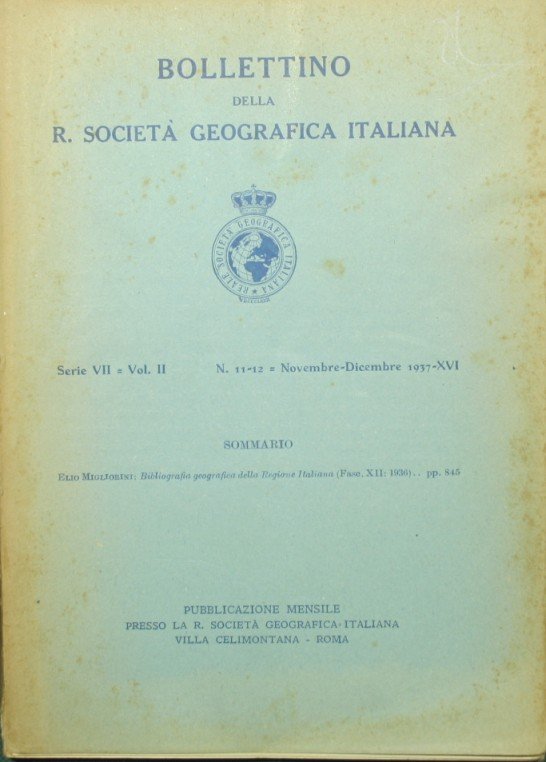 Bollettino della R. Società Geografica Italiana. Novembre-Dicembre 1937 | Immagine Gallery 2