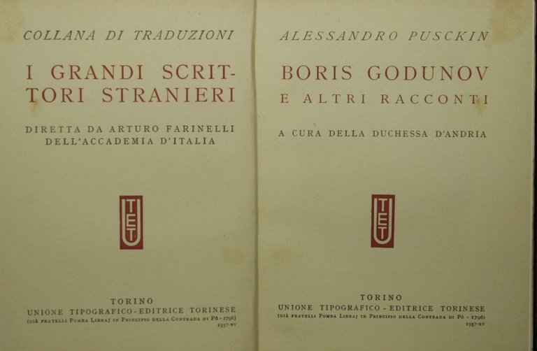 Boris Godunov e altri racconti