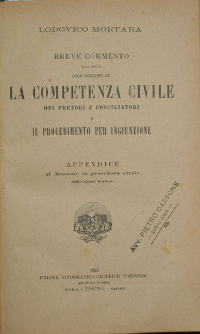 Breve commento alle nuove disposizioni su la competenza civile dei …