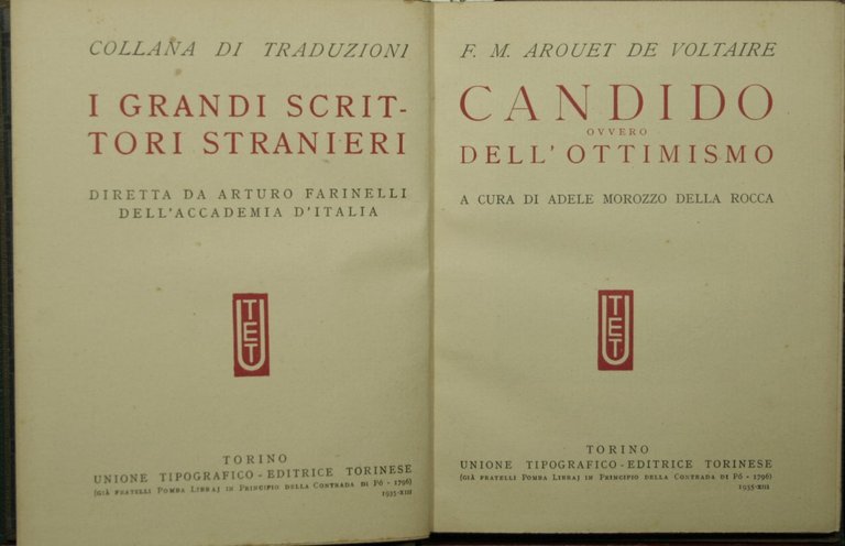 Candido ovvero Dell'ottimismo