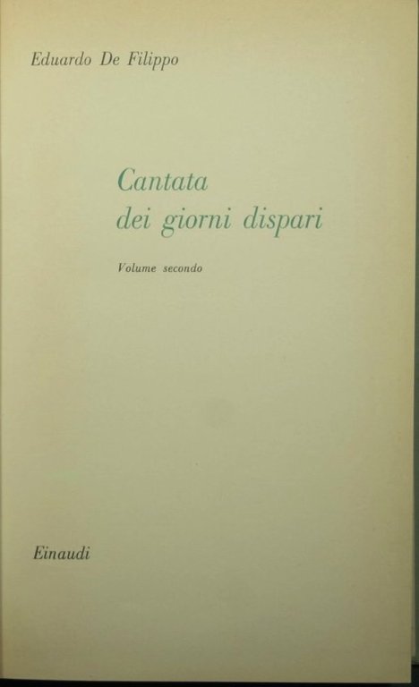 Cantata dei giorni dispari - Vol. II | Immagine Gallery 2