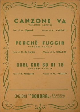 Canzone va ( valzer lento ) - Perché fuggir ( …