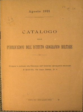Catalogo delle Pubblicazioni dell'Istituto Geografico Militare