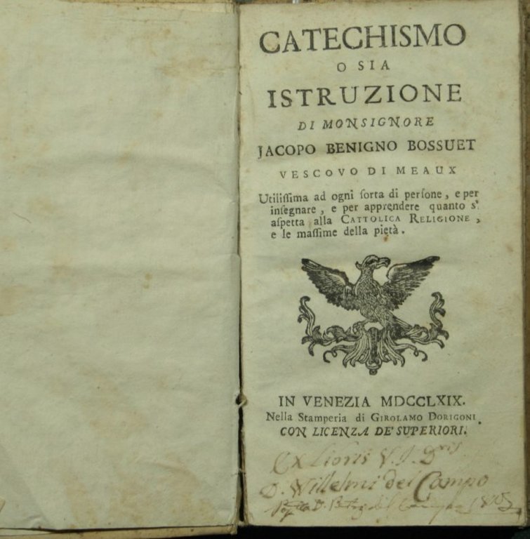 Catechismo o sia istruzione