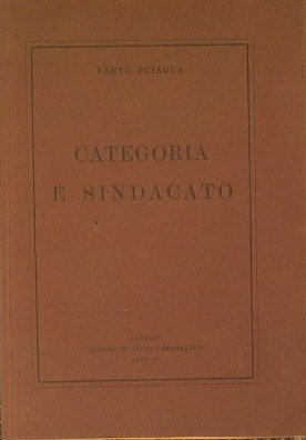 Categoria e sindacato