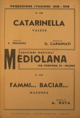 Caterinella ( valzer ) - Fammi baciar ( mazurka )