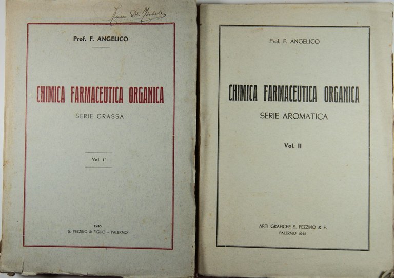 Chimica farmaceutica organica - Serie Grassa + serie aromatica