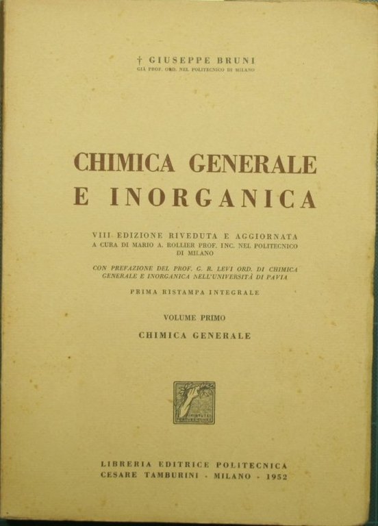 Chimica generale e inorganica. Vol. I - Chimica generale