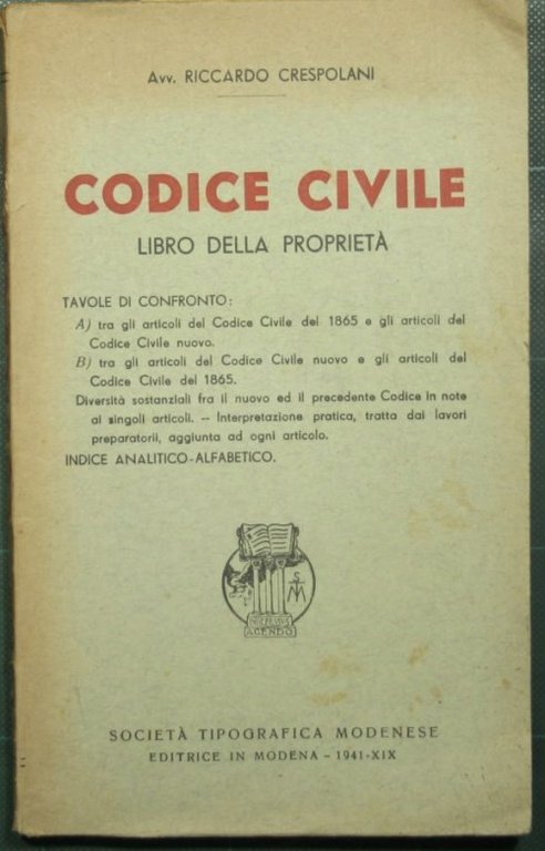 Codice civile - Libro della proprietà