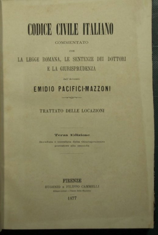 Codice civile italiano - Trattato delle locazioni