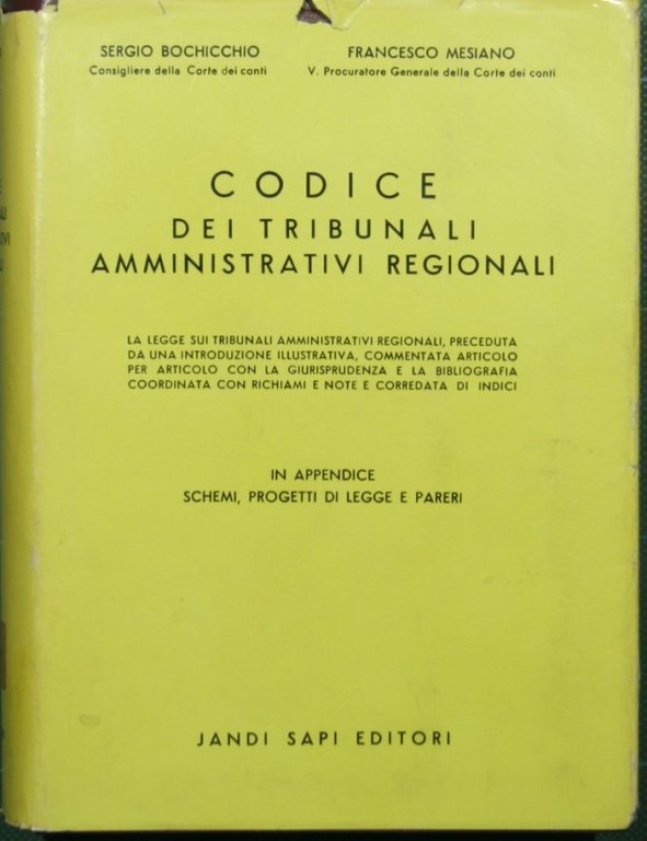 Codice dei tribunali amministrativi regionali