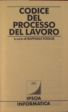 Codice del processo del lavoro.