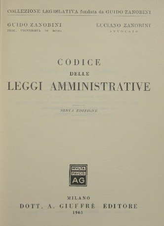 Codice delle leggi amministrative