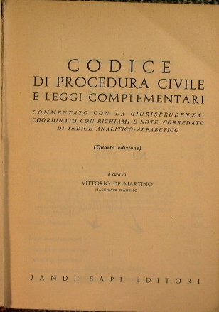 Codice di procedura civile e leggi complementari