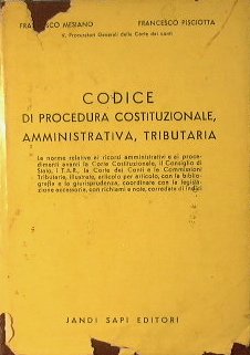 Codice di procedura costituzionale amministrativa, tributaria