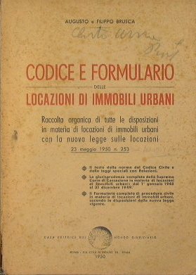 Codice e formulario delle locazioni di immobili urbani