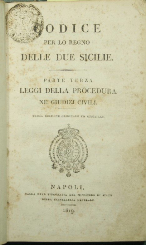 Codice per lo Regno delle Due Sicilie - Parte terza …