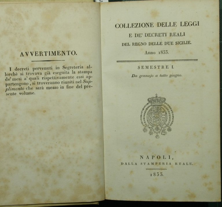 Collezione delle leggi e de' decreti reali del Regno delle …