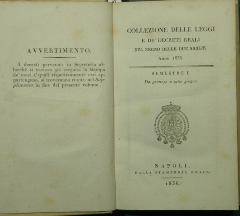 Collezione delle leggi e de' decreti reali del Regno delle …