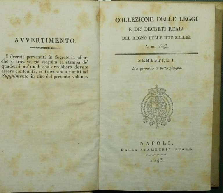 Collezione delle leggi e de' decreti reali del Regno delle …