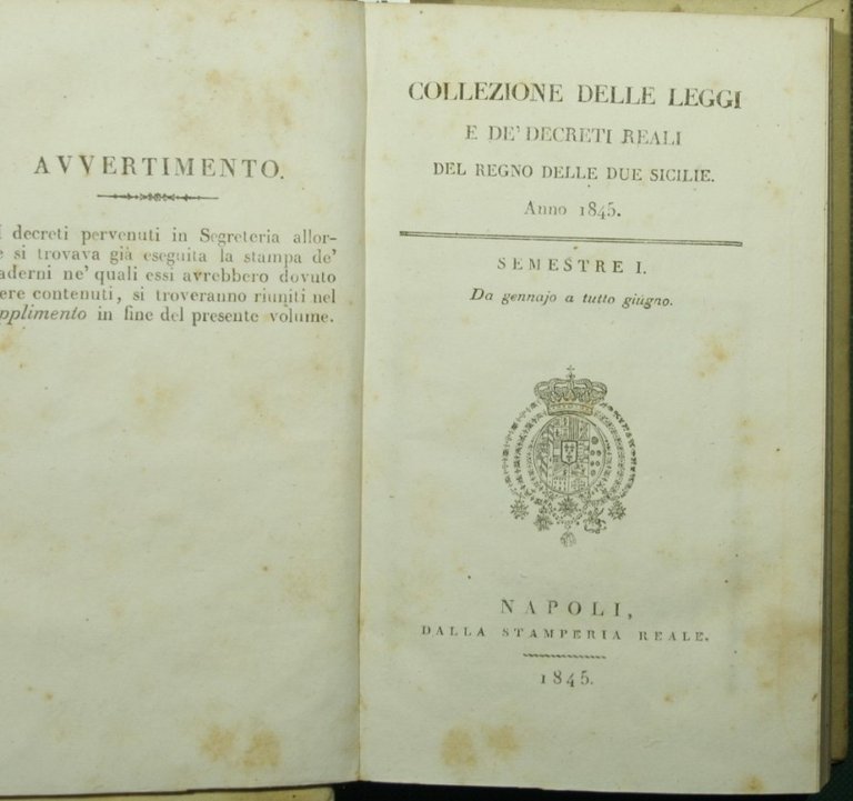 Collezione delle leggi e de' decreti reali del Regno delle …