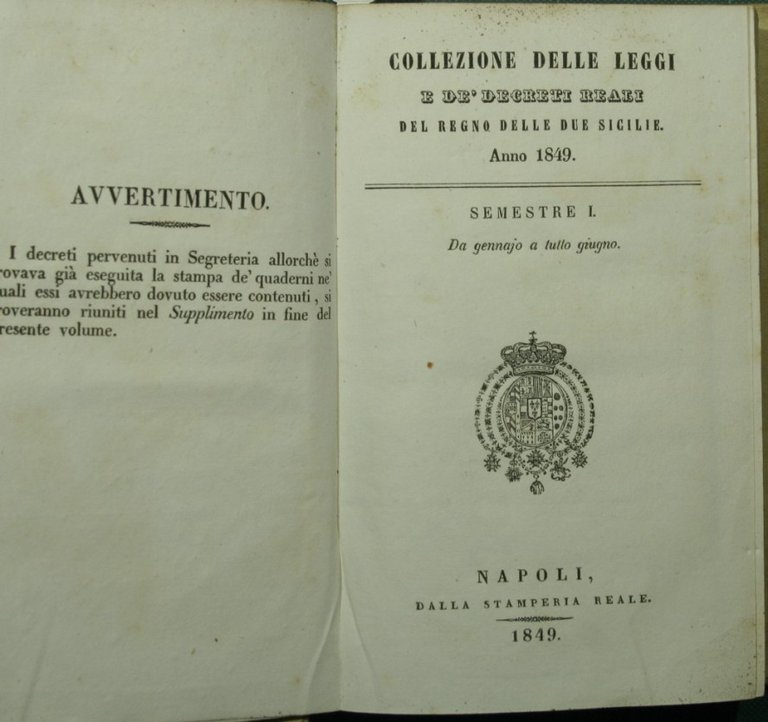 Collezione delle leggi e de' decreti reali del Regno delle …