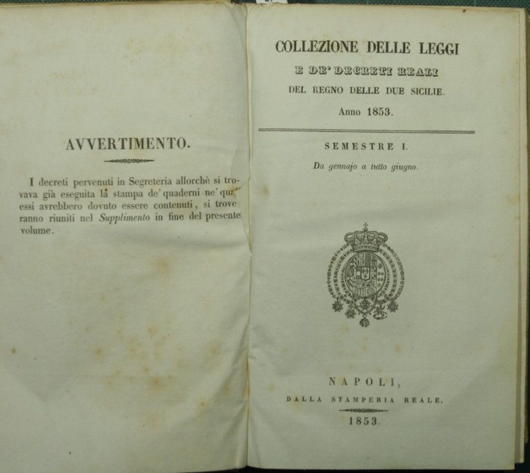 Collezione delle leggi e de' decreti reali del Regno delle …