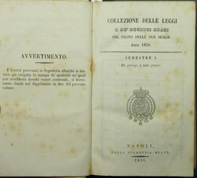 Collezione delle leggi e de' decreti reali del Regno delle …