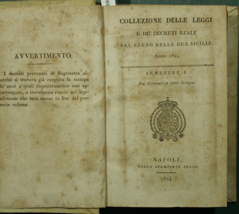 Collezione delle leggi e de' decreti reali del Regno delle …