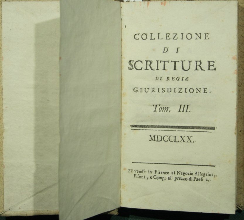 Collezione di scritture di regia giurisdizione. Vol. III