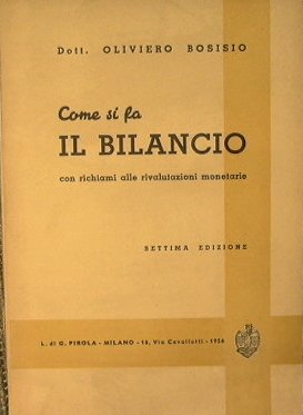 Come si fa il bilancio. Con richiami alle rivalutazioni monetarie.